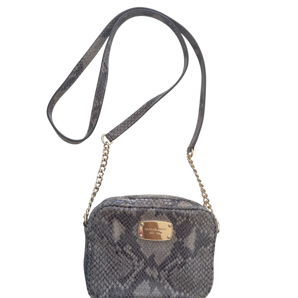 Michael Kors python embossed leather small crossb… - image 7
